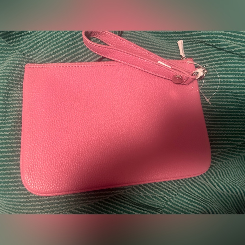 Thirty-One Pink Wristlet with Penguin Design - Picture 2 of 5